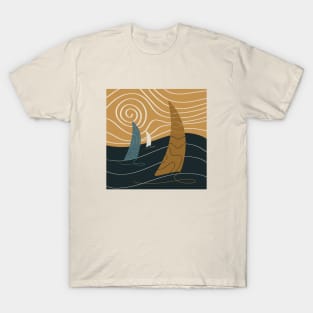 Sailors on the Sea - Sea Landscape T-Shirt